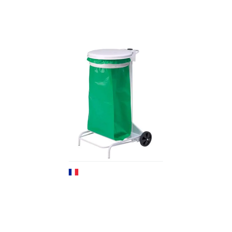 SUPPORT SACS POUBELLES 130 LITRES SUR PIED