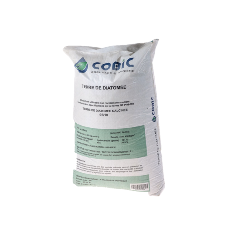 ABSORBANT SOL TERRE DE DIATOMÉE EN SAC DE 20 KGS