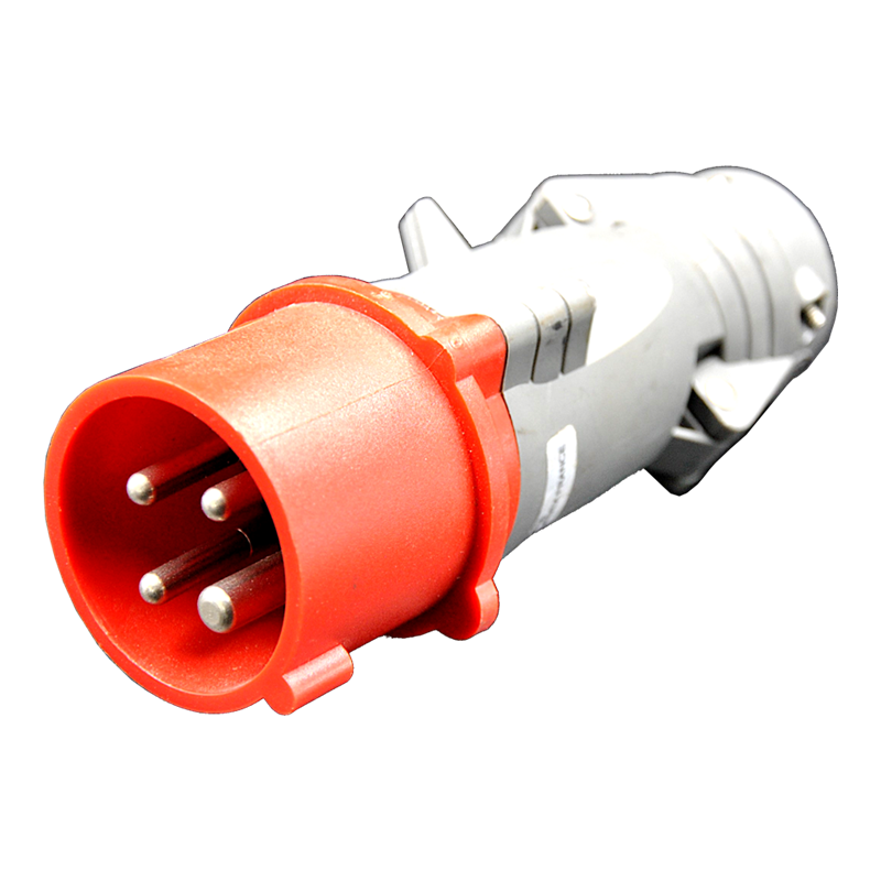 PRISE MALE 380V  ROUGE