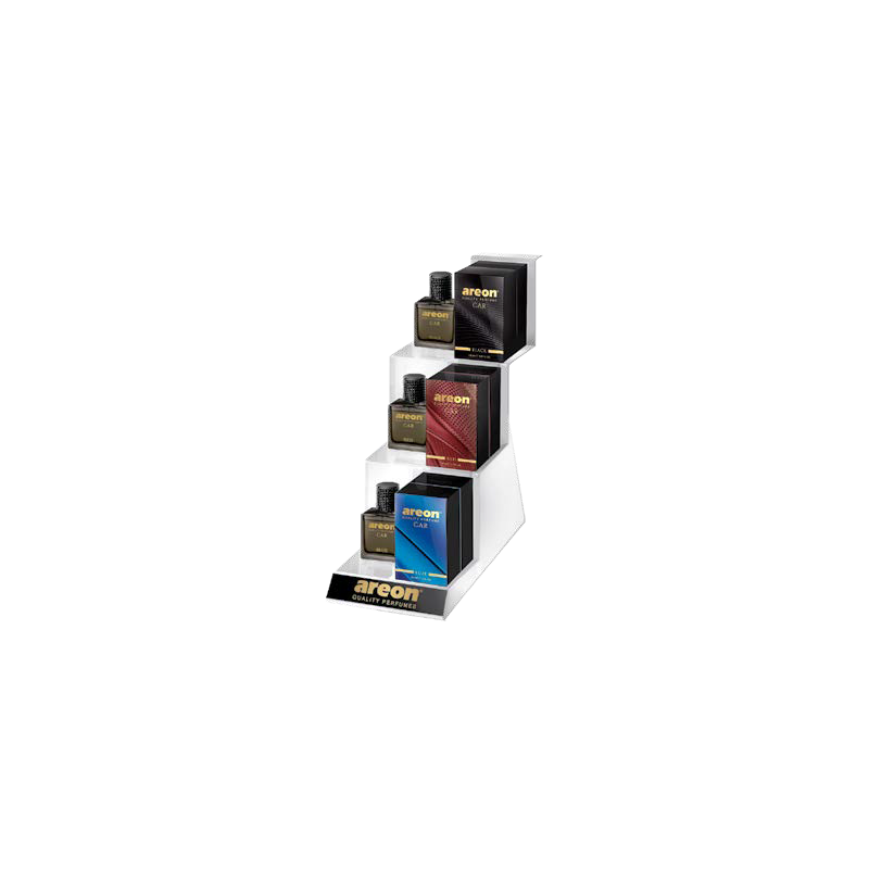 PRESENTOIR PLEXIGLASS AREON 6 PIECES AVEC 3 ECHANTILLONS INCLUS