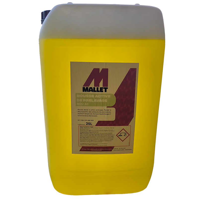 MOUSSE ACTIVE PRELAVAGE EN 25 LITRES MOUSSE ACTIVE PRELAVAGE EN 25 LITRES