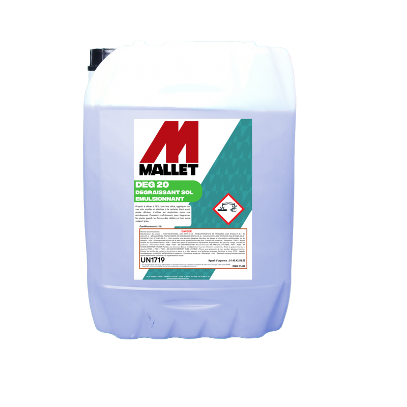 DEGRAISSANT SOL EMULSIONNABLE EN 20 LITRES
