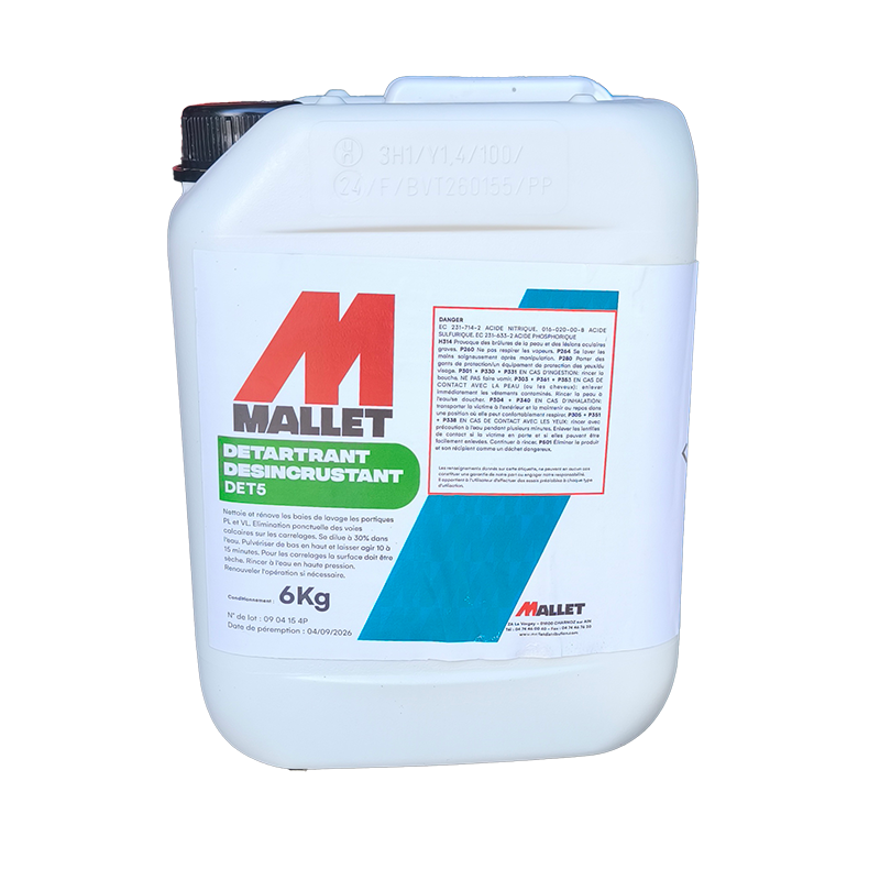 DETARTRANT DESINCRUSTANT EN 5 KG POUR AIRE DE LAVAGE