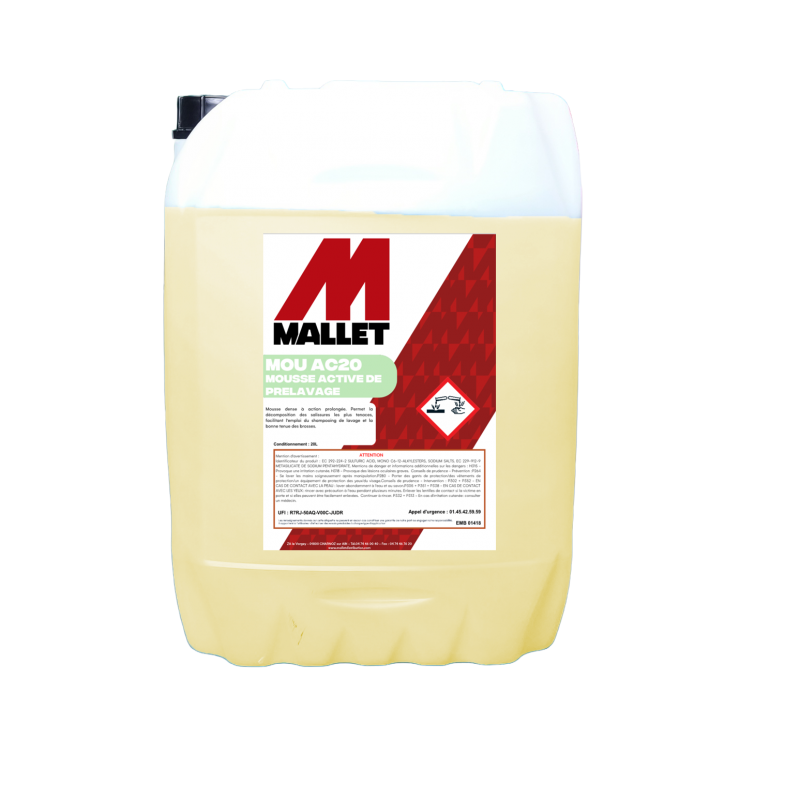 MOUSSE ACTIVE PRELAVAGE EN 20 LITRES