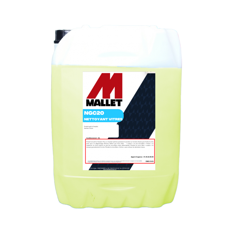 NETTOYANT GLACE PARFUM CITRON EN BIDON DE 20 LITRES