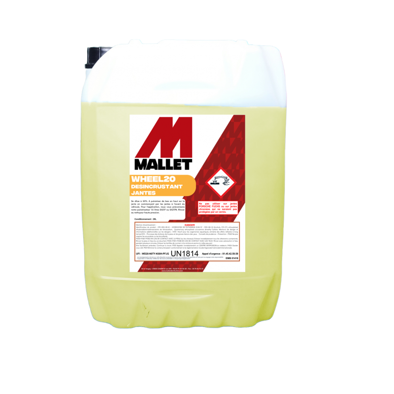 PUISSANT DESINCRUSTANT POUR JANTES EN BIDON DE 20 LITRES